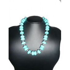 Turquoise Neckalce Moroccan design "Tourond"...ON SALE!